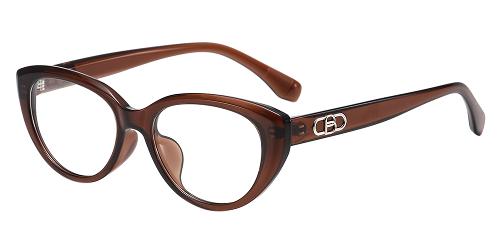 Morey Cat Eye Prescription Eyeglasses - Spring Hinge Glasses - Super Light TR90 Frame