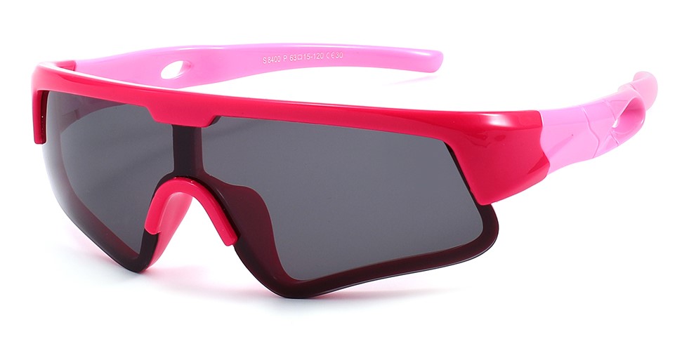Liam Red Prescription Sports Goggles For Kids - Bendable Impact Resistant - Youth Soccer, Football, Basketball, Baseball Glasses