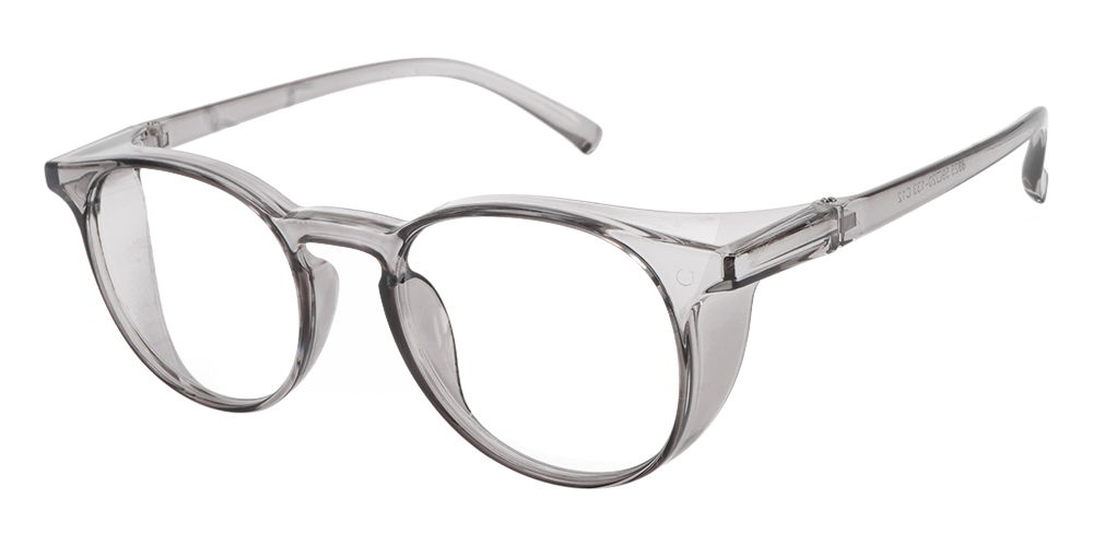 Fusion Seattle Prescription Safety Glasses Grey -- Best Protective Eyewear For Doctors, Nurses or Office Workers