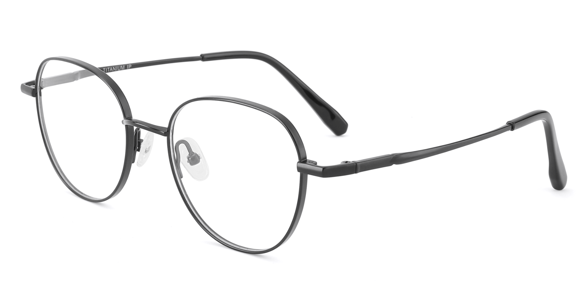 Eliot Pure Titanium Prescription Eyeglasses Black - Spring Hinge Glasses