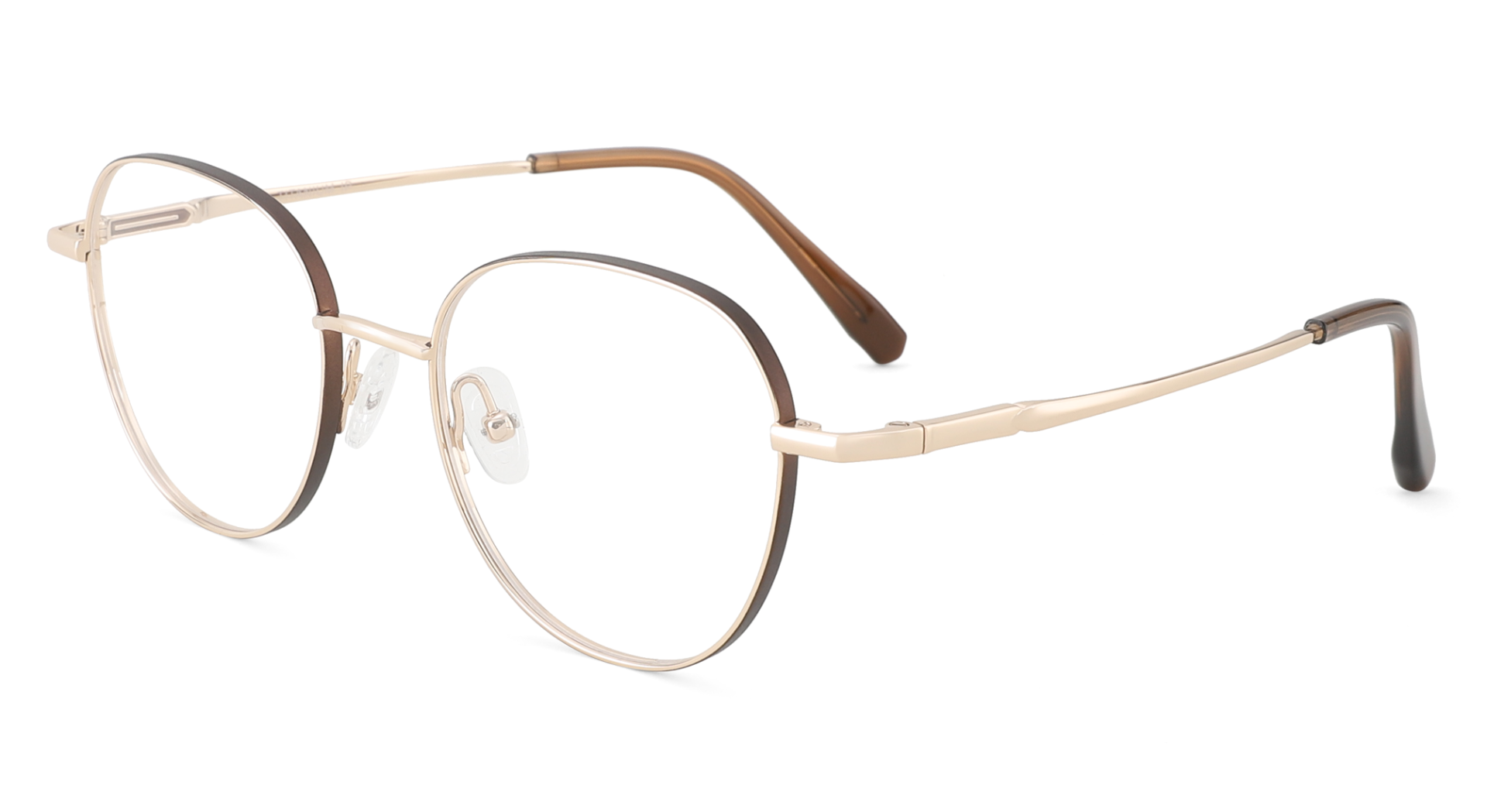 Eliot Pure Titanium Prescription Eyeglasses Gold - Spring Hinge Glasses