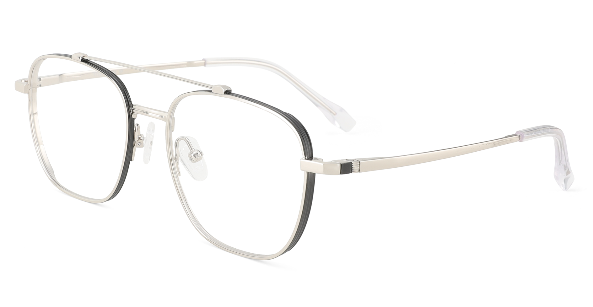 Garland Pure Titanium Prescription Eyeglasses Silver - Spring Hinge Glasses