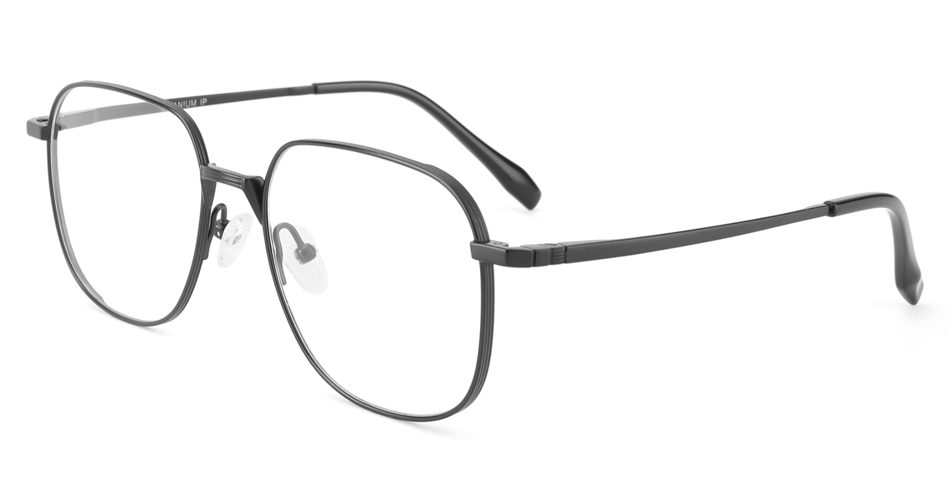 Mckinney Pure Titanium Prescription Eyeglasses Black - Spring Hinge Glasses