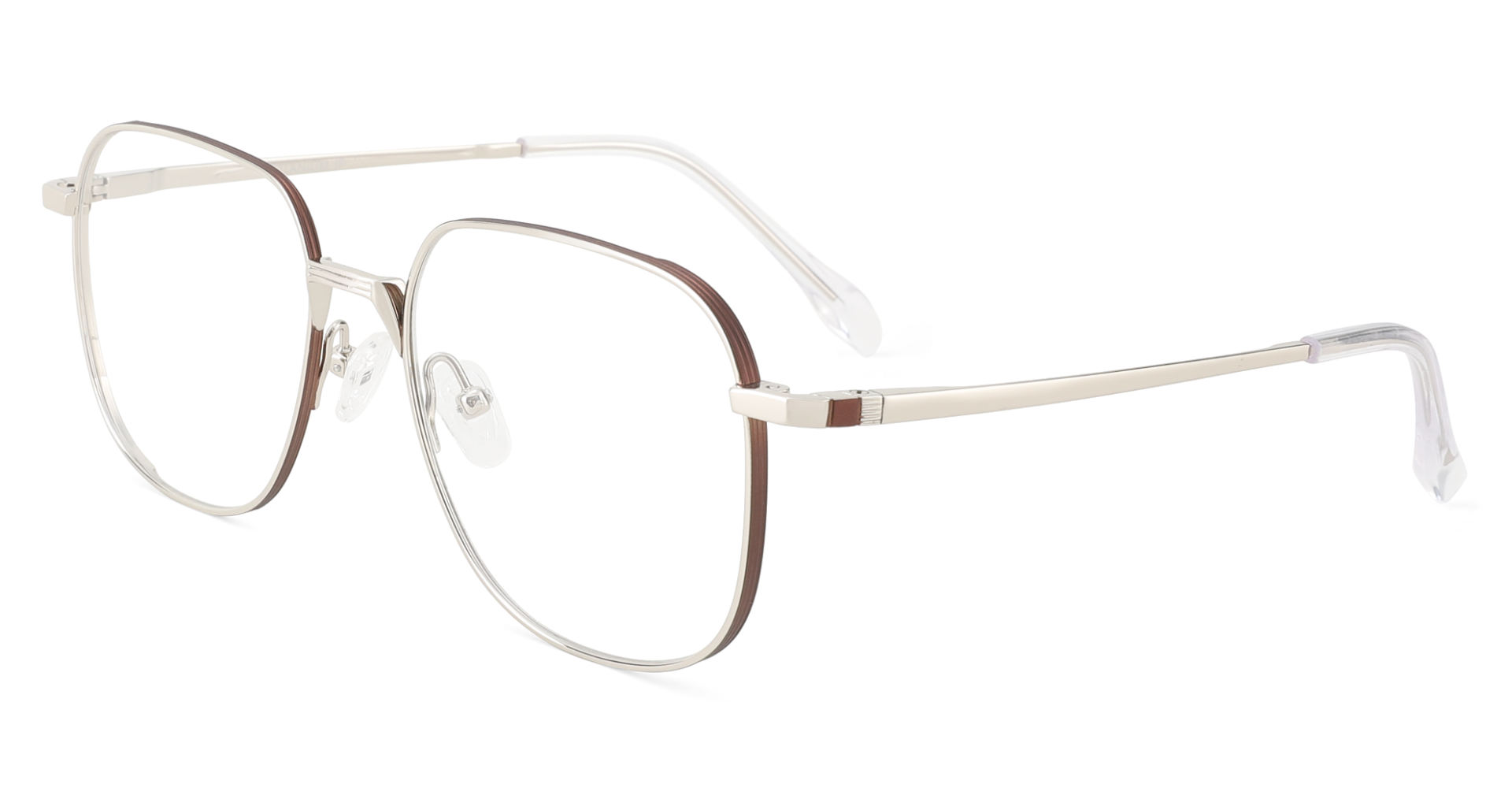 Mckinney Pure Titanium Prescription Eyeglasses Silver - Spring Hinge Glasses