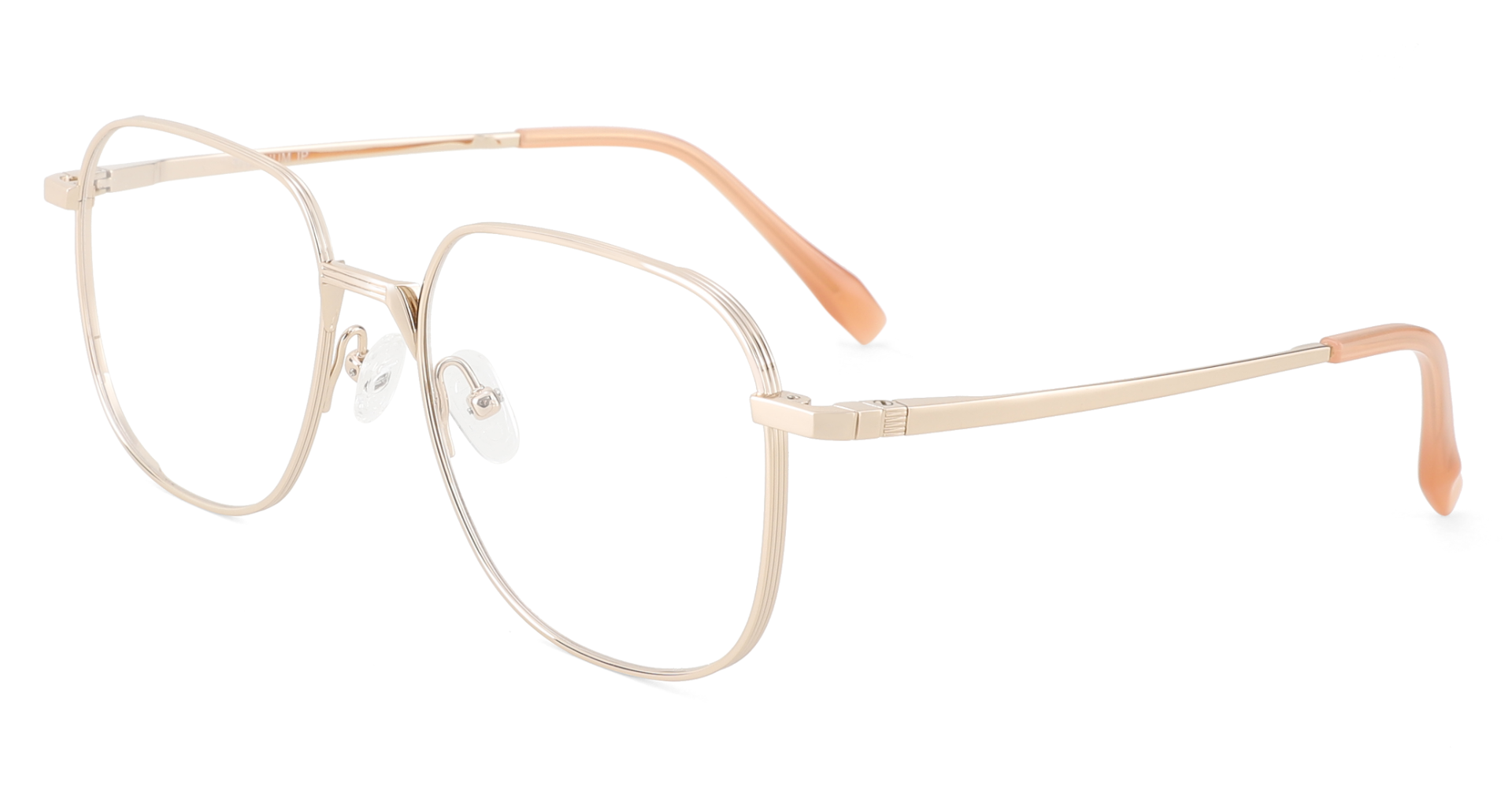 Mckinney Pure Titanium Prescription Eyeglasses Gold - Spring Hinge Glasses