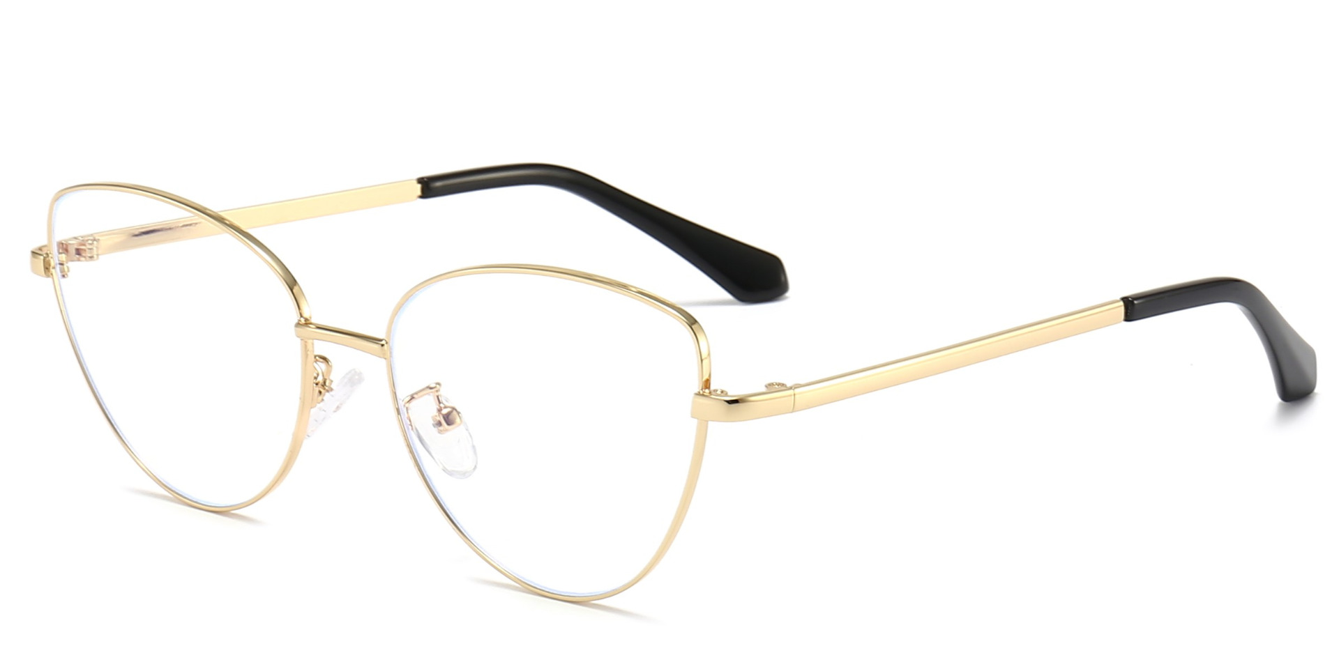 Costa Cat Eye Prescription Eyeglasses Gold - - Women Spring Hinge Glasses