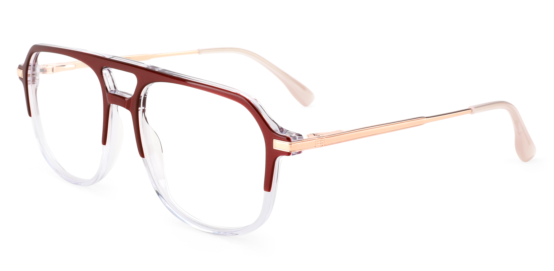 Visalia Prescription Glasses Red Gold