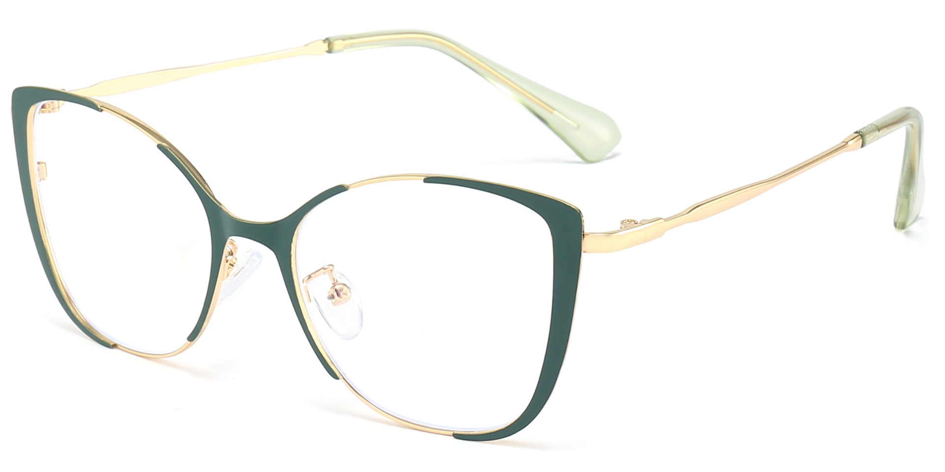 Melody Cat Eye Prescription Eyeglasses Green - - Women Spring Hinge Glasses