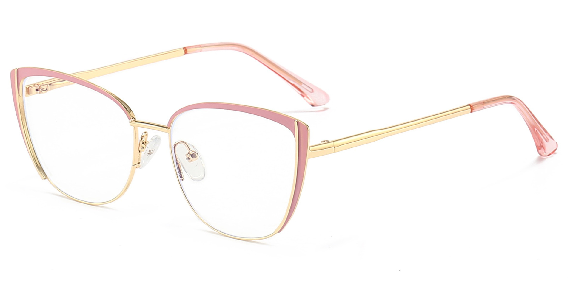 Upland Cat Eye Prescription Eyeglasses Pink - - Women Spring Hinge Glasses