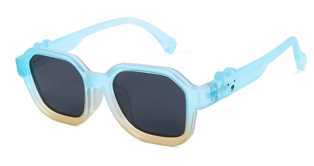 Sophia Ocean Blue RX Sunglasses For Youth - Kids Friendly Impact Resistant - Boys and Girls Prescription Eyeglasses