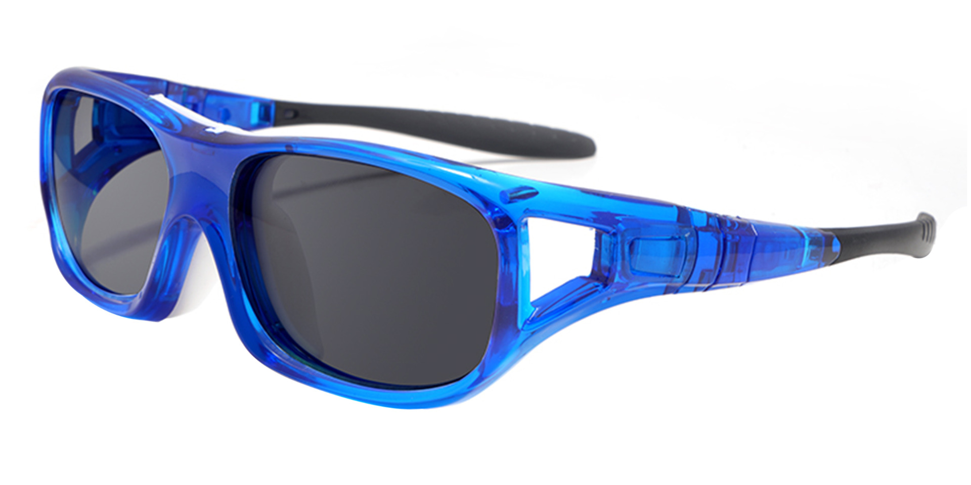 Sierra Prescription Sports Goggles Blue - Interchangeable temple arms and headband - Soccer, Basketball, Baseball Glasses