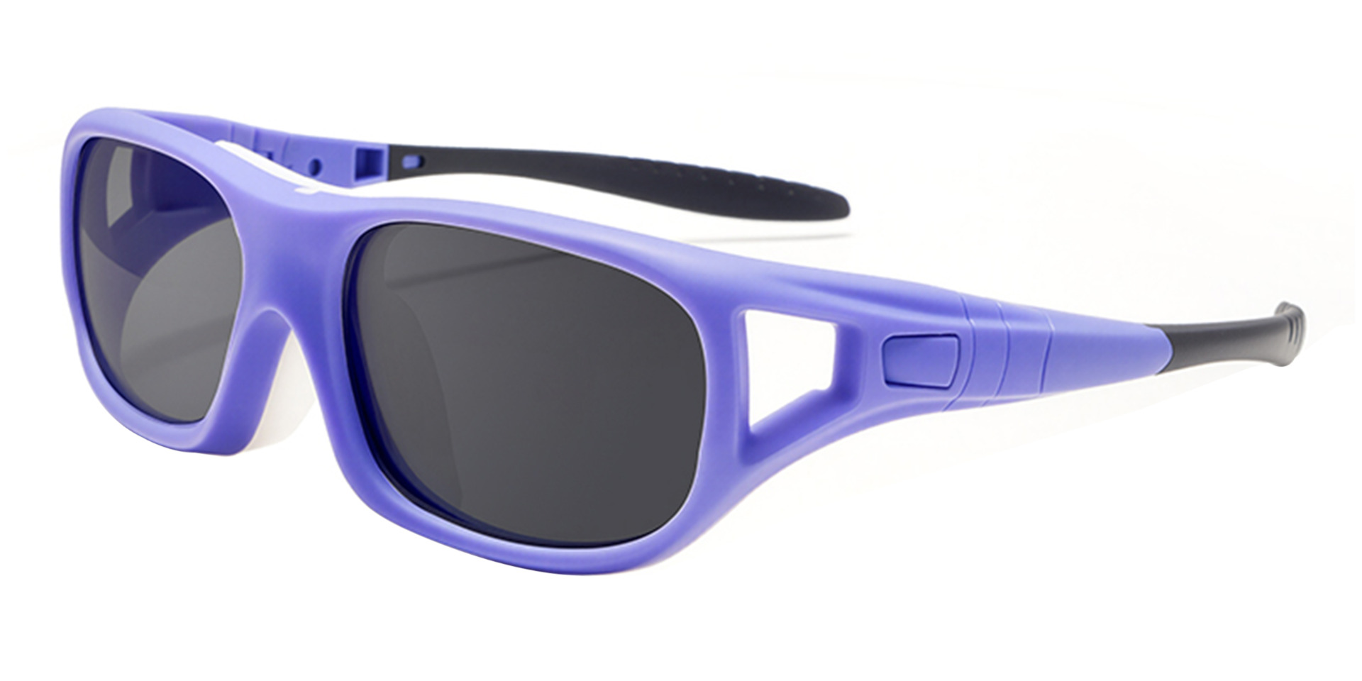 Sierra Prescription Sports Goggles Purple - Interchangeable temple arms and headband - Soccer, Basketball, Baseball Glasses