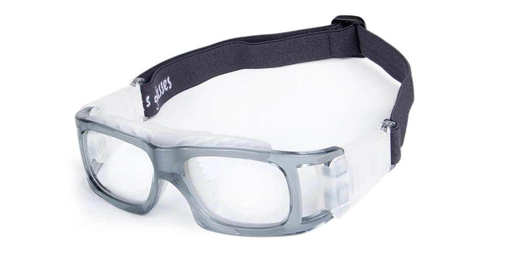 Creston Prescription Sports Goggles Grey -- Baseball, Soccer, Basketball and Football Glasses