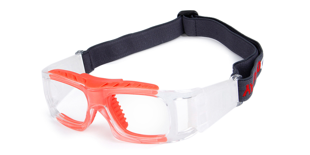 Creston Prescription Sports Goggles Red -- Baseball, Soccer, Basketball and Football Glasses