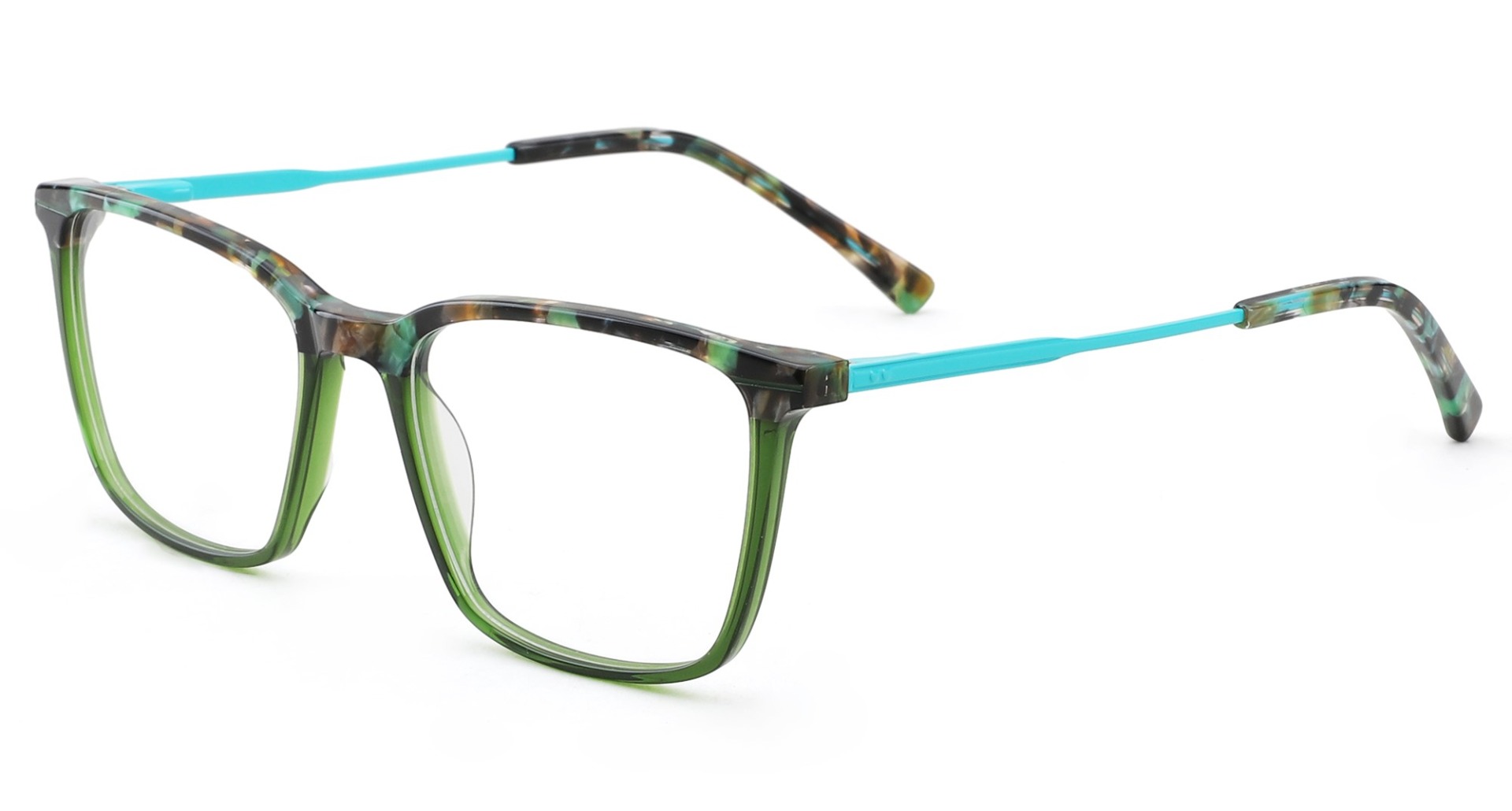 Warren Prescription Glasses Green Demi - Spring Hinge Eyeglasses