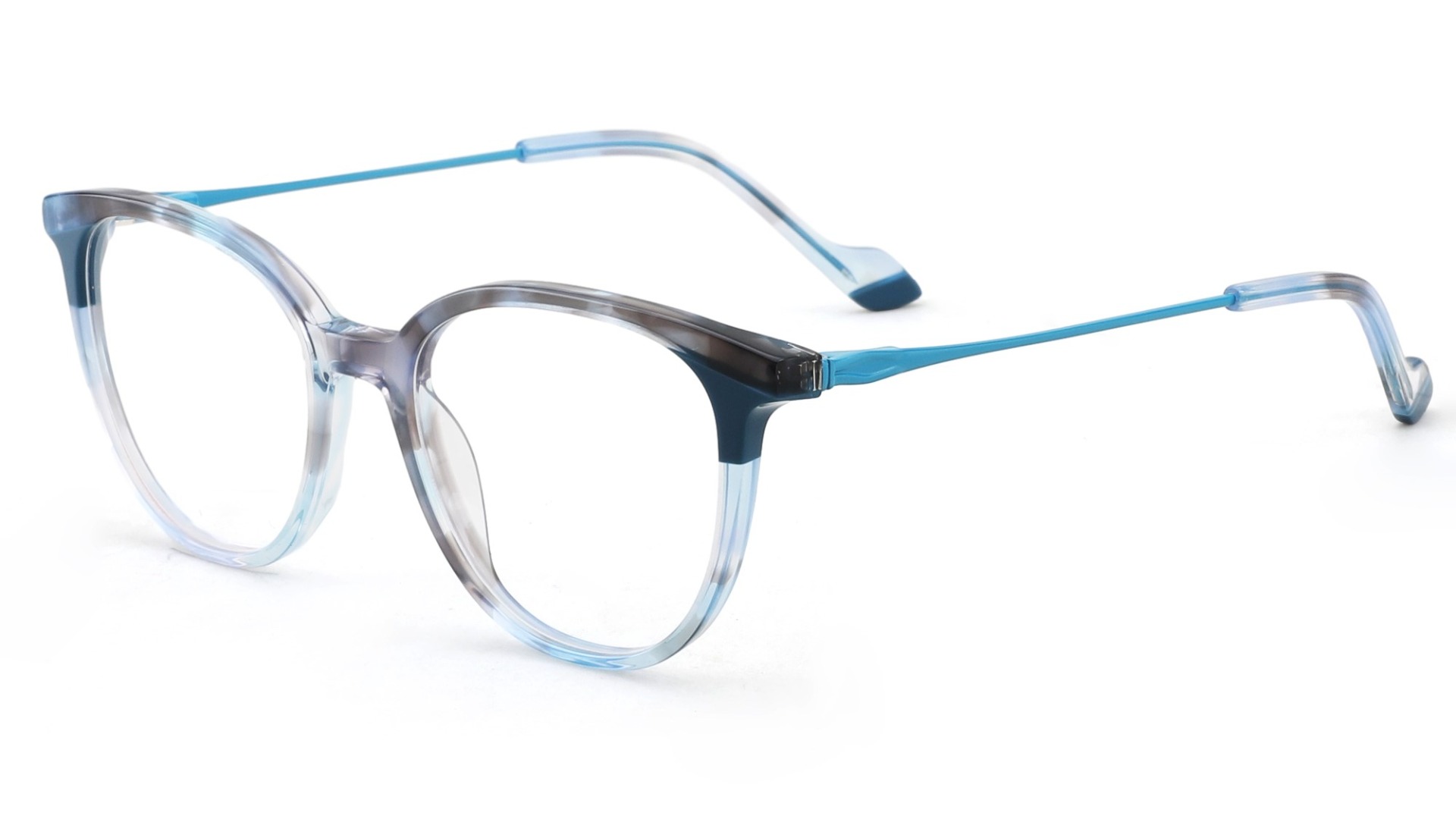 Benicia Cat Eye Prescription Glasses Grey Tortoise - Spring Hinge Eyeglasses