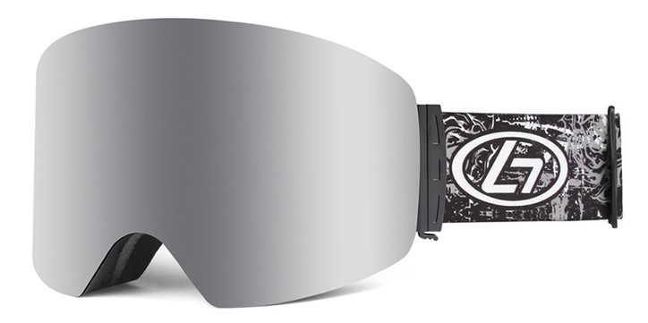 Herman Prescription Ski and Snowboard Goggles Silver - Dual Layer Anti Fog Lenses - Impact Resistance and UV Blocking Lenses
