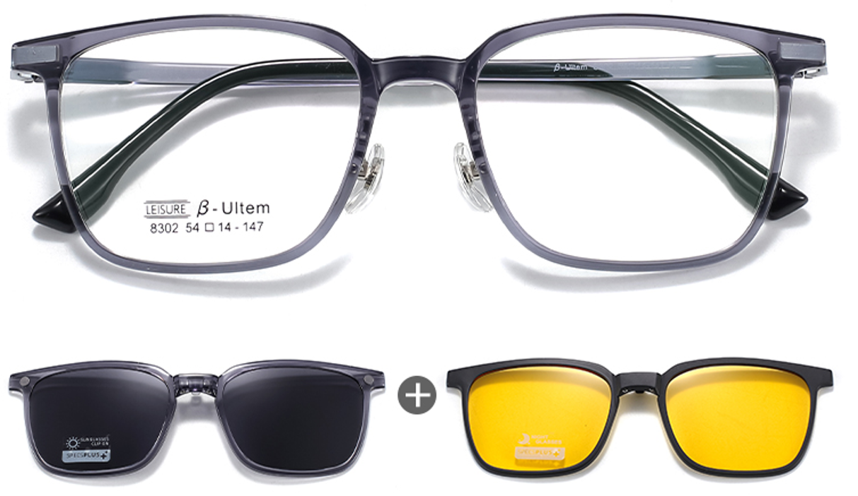 Delano Polarized Clip On Rx Sunglasses For Men and Women