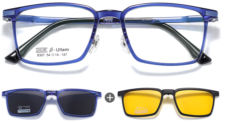 Pearland Polarized Clip On Prescription Sunglasses and Eyeglasses