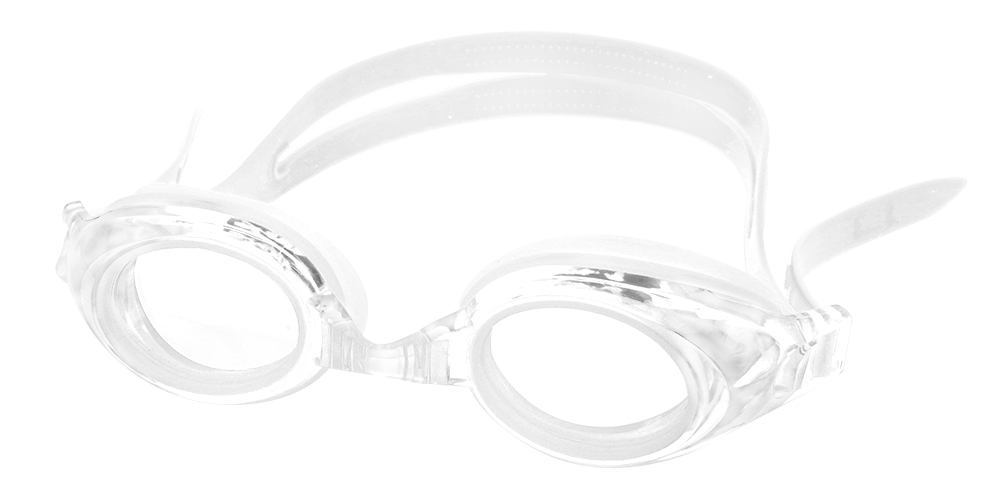 Benson Prescription Swimming Goggles Clear - Nose Clip, Ear Plugs and Watertight Case Included
