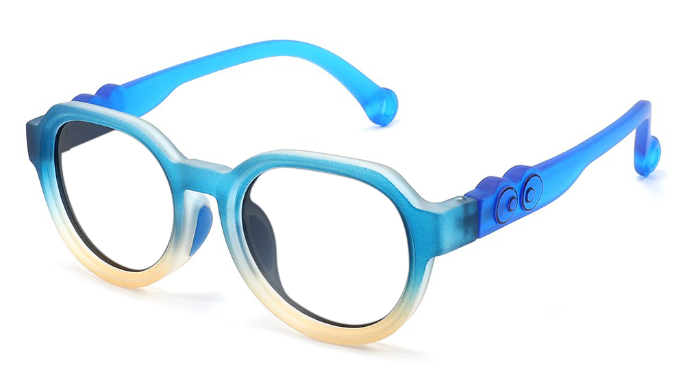 Elijah Blue RX Glasses For Youth - Kids Friendly Impact Resistant - Boys and Girls Prescription Eyeglasses