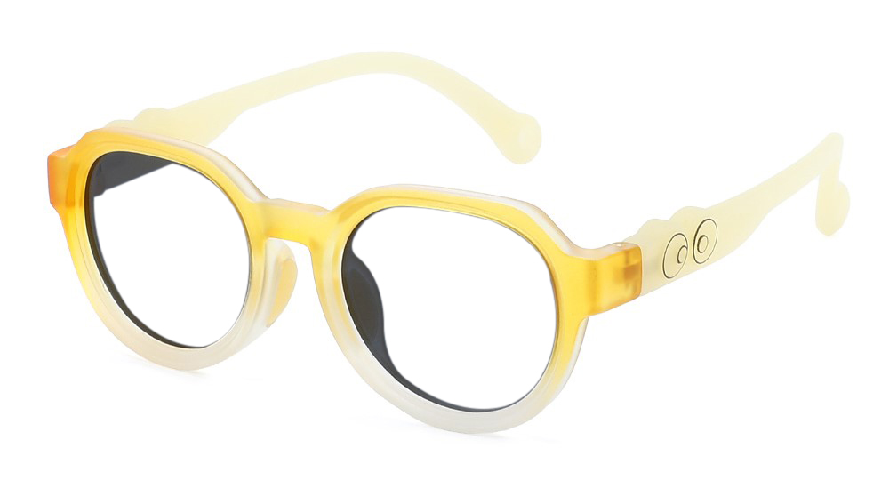 Elijah Yellow RX Glasses For Youth - Kids Friendly Impact Resistant - Boys and Girls Prescription Eyeglasses