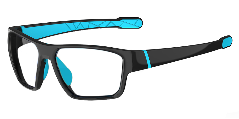 Matrix Shelby Prescription Safety Glasses Black Blue - ANSI Z87.1 Certified - Industrial, Construction and Tactical Glasses