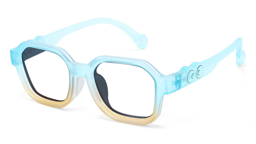 Oliver Light Blue RX Glasses For Youth - Kids Friendly Impact Resistant - Boys and Girls Prescription Eyeglasses