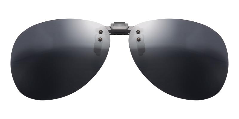 Aurelius Black Polarized Clip-On